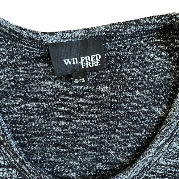 Aritzia Wilfred Free Bruni Bodycon Midi Dress in Marled Black, Size Small - Picture 2 of 3